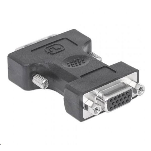 Manhattan 328883 csatlakozó átlakító DVI-I VGA Fekete (328883)