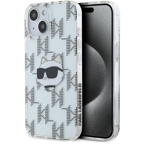 Zadný Kryt Karl Lagerfeld pre Apple iPhone 13 / 14 / 15 strieborný