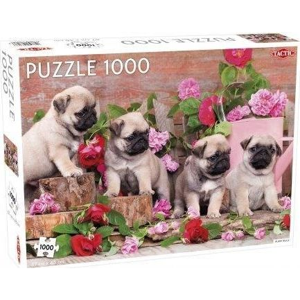 Tactic Puppy Pugs 1000 pcs Legpuzzel 1000 stuk(s) Dieren