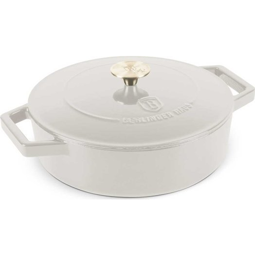 BerlingerHaus BH/6530 Sahara Collection Öntöttvas Alacsony Lábas - 2,57 L, Öntöttvas, Matt Krém (BH-6530)