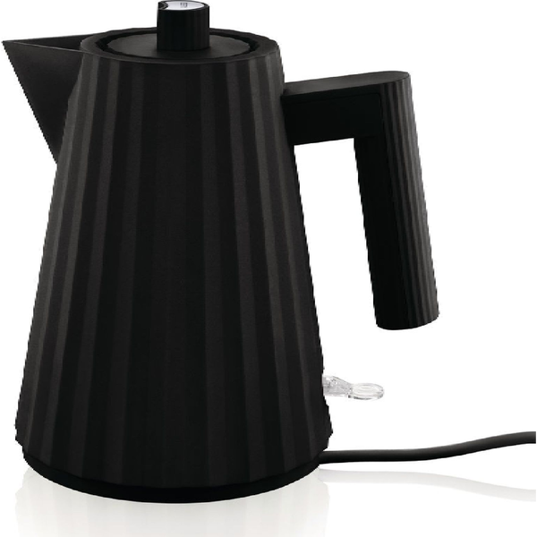 Alessi Plissé MDL06/1B Електрическа кана за вода, черна, 1 л