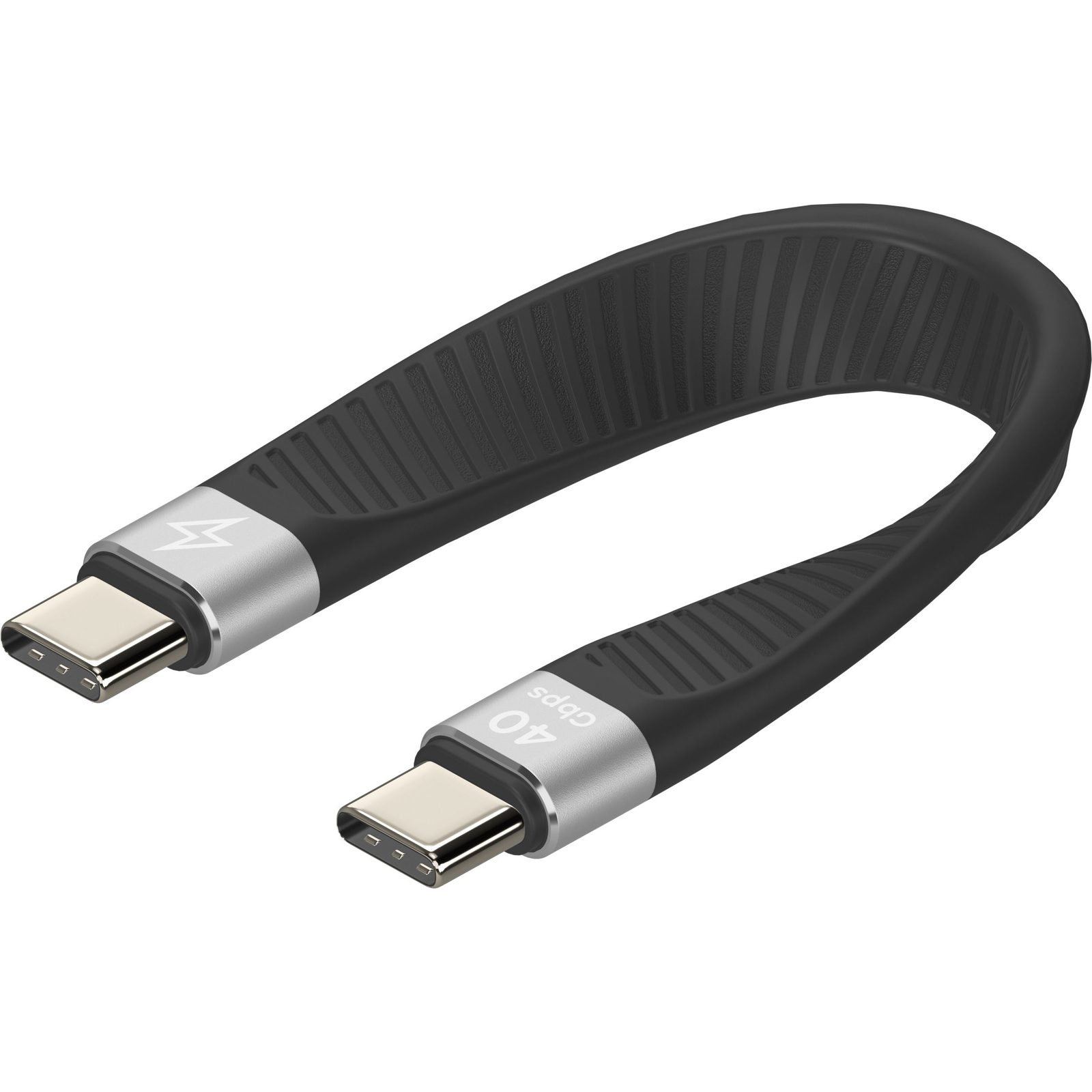 AlzaPower FlexCore USB-C to USB-C 4 Gen 3 100W 40 Gbps, fekete (APW-ADTCTC03B)