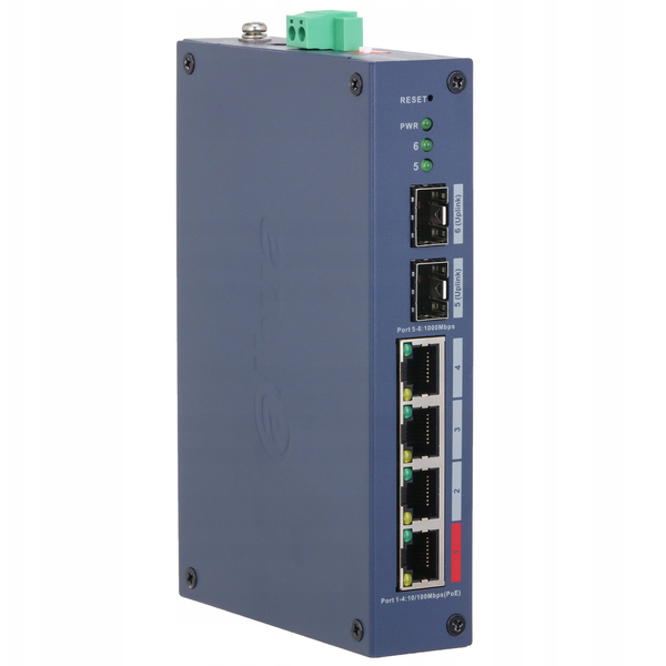 Dahua Technology CHS4206-4ET-90 switch di rete Gestito L2 Fast Ethernet (10/100) Supporto Power over Ethernet (PoE) Desktop Blu
