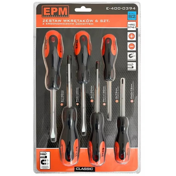 EPM ZESTAW WKRĘTAKÓW 6 SZTUK CLASSIC