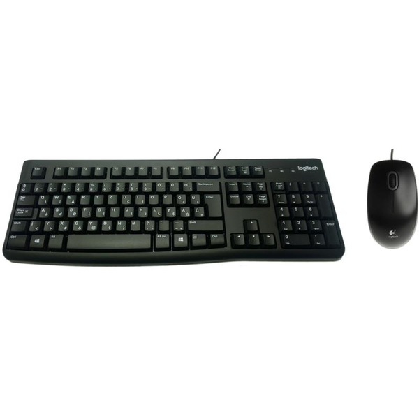 Logitech Desktop MK120 tastiera Mouse incluso USB QWERTZ Ungherese Nero