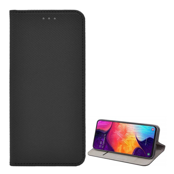 Tok álló, bőr hatású (FLIP, oldalra nyíló, asztali tartó funkció, rombusz minta) FEKETE [vivo Y70] (5996591152202)