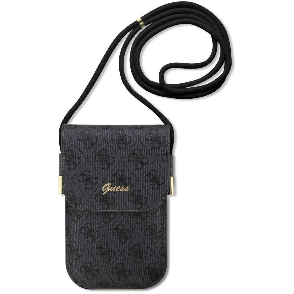 Guess PU 4G Metal Logo Script Phone Bag fekete (GUOWBP4SNSK)