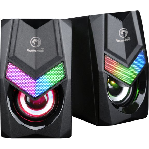 Difuzoare stereo RGB pentru jocuri Marvo SG-118 2.0, negru