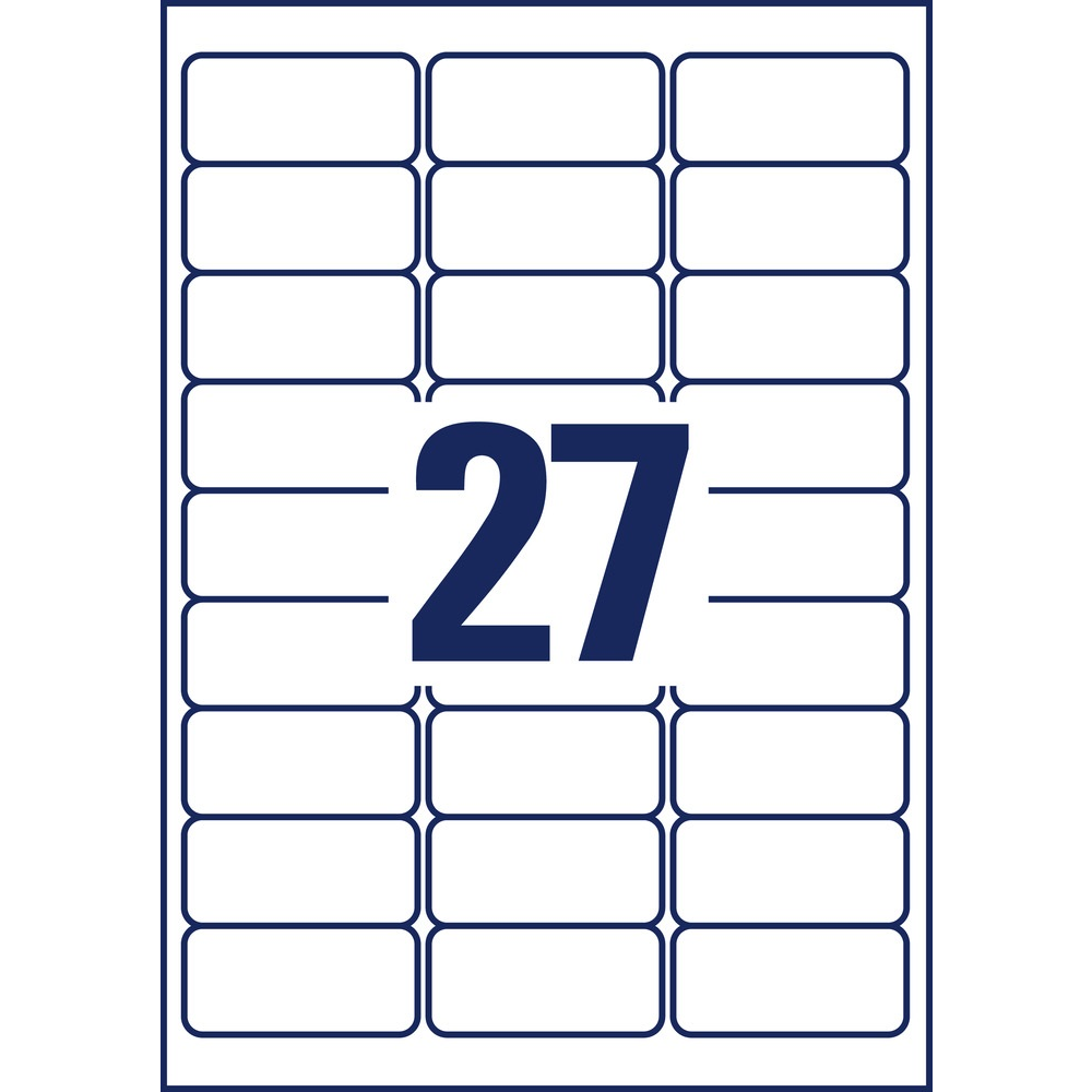 Avery Zweckform L4737REV-65 63,5 x 29,6 mm Címke tintasugaras és lézer nyomtatóhoz (1755 db / csomag) (L4737REV-65)