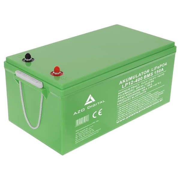 Akumulator LiFePO4 LP12-400 400Ah 12V 150A Bluetooth mata grzewcza