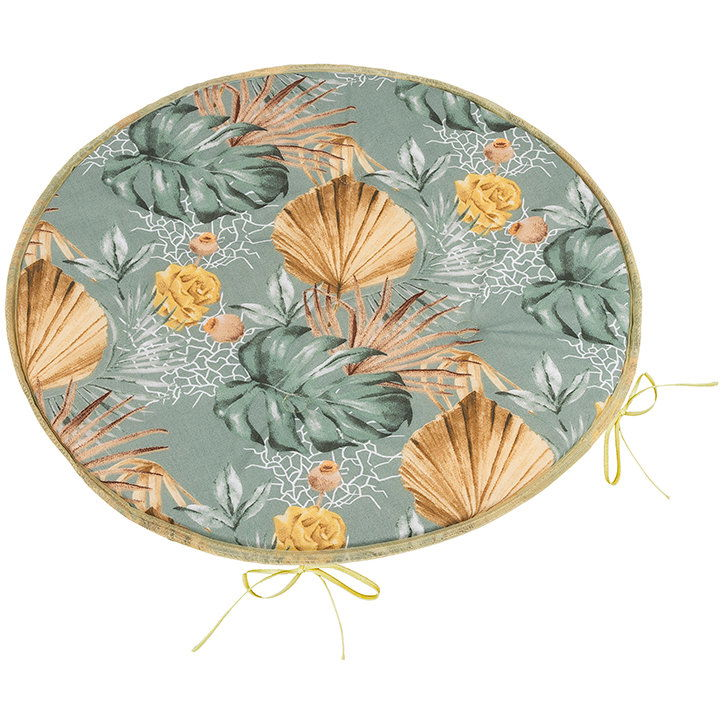 BELLATEX Adéla Seat 79/219 round smooth d.40 cm monstera (12465)