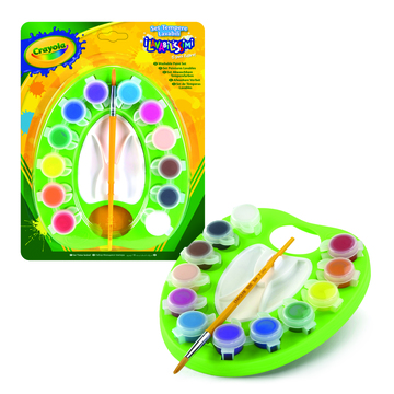 Crayola: Paletta lemosható festékkel és ecsettel - 12 db-os (54-1066) (54-1066)