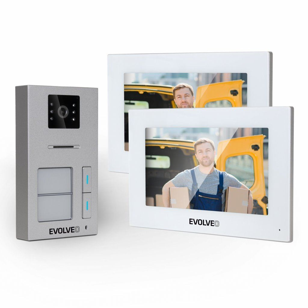 Evolveo DoorPhone AP2-2 vezetékes video kaputelefon két lakáshoz alkalmazással (DPAP2-W) (DPAP2-W)