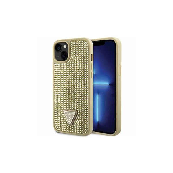 GUESS tok iPhone 13/14/15 készülékhez GUHCP14SHDGTPD (Rhinestone Triangle) arany