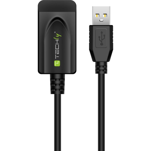 Techly IUSB-REP20TY cavo USB USB 2.0 5 m USB A Nero