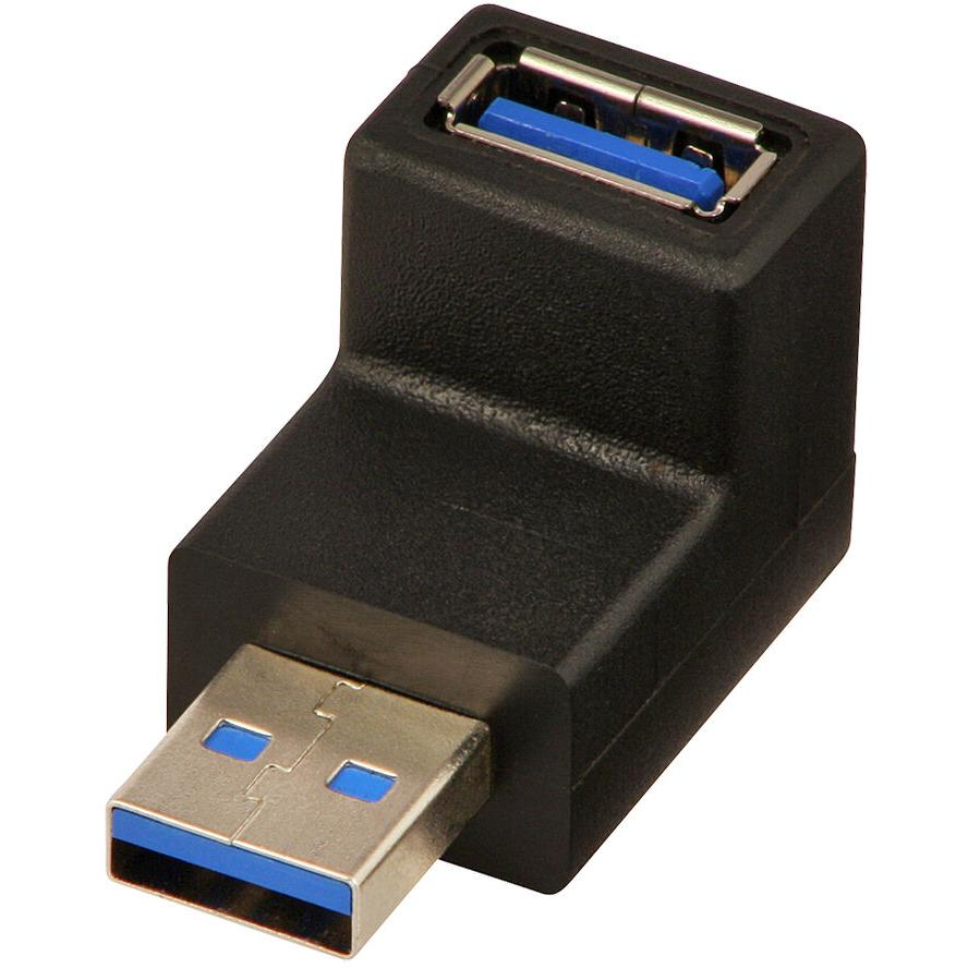 LINDY Adapter USB 3.0 Typ A 90° unten M/F Stecker Kupplung (71260)