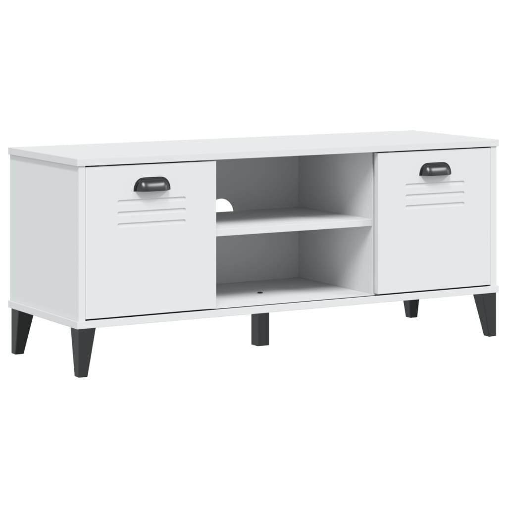 VIKEN fehér tömör fenyőfa cipőtároló pad 106 x 35 x 45 cm (374932)