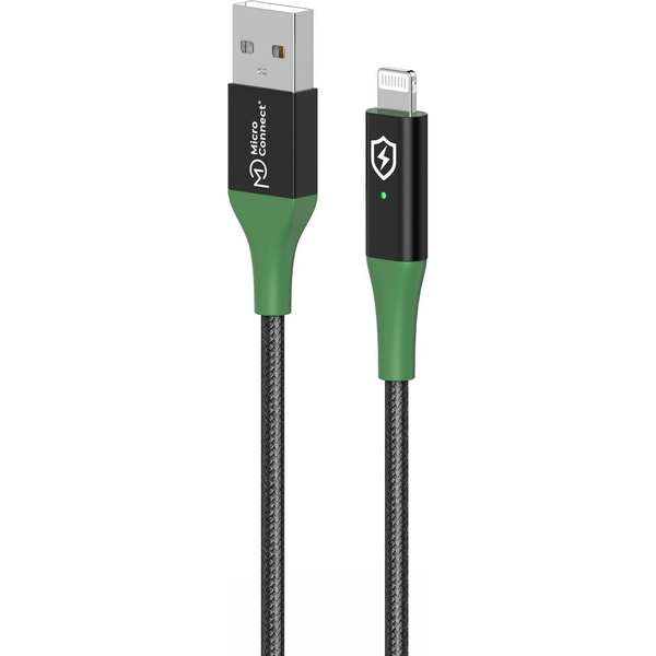 Microconnect MC-SMART USB A-L-2 cavo Lightning 2 m Nero