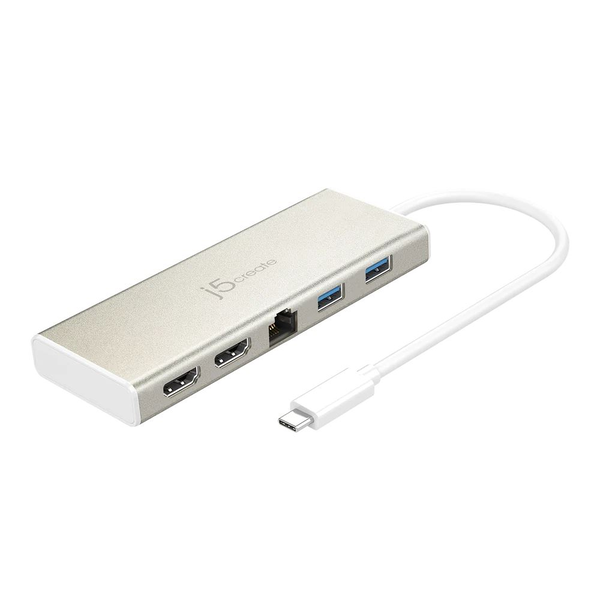 j5create JCD381 USB 3.2 Gen 1 (3.1 Gen 1) Type-C Beige, Hvid
