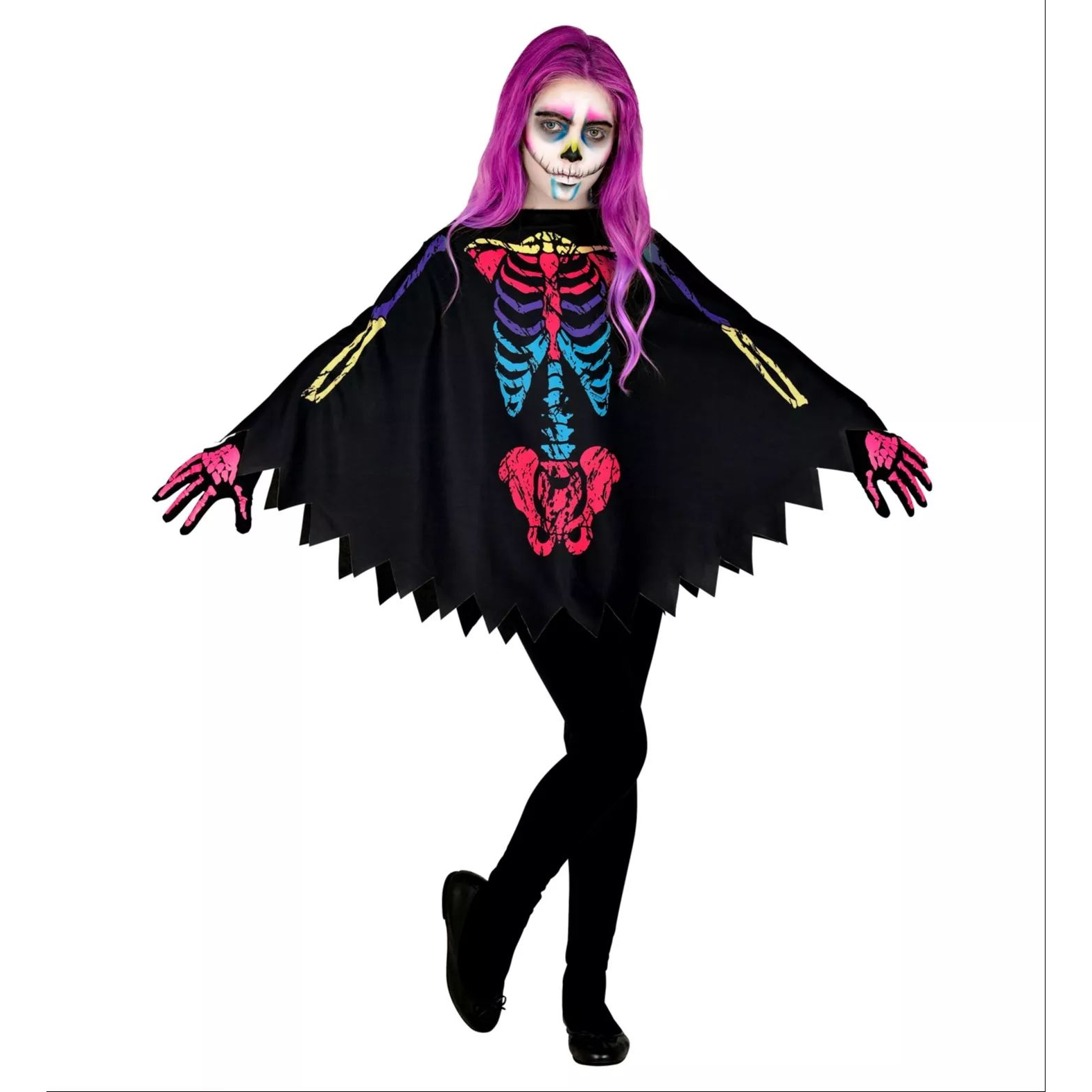 Widmann Színes csontváz köpeny - Gyerek méret (48144)