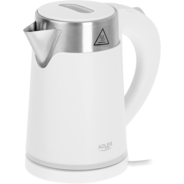 Adler AD 1372W 0,6L Електрическа кана - Бяла 800W