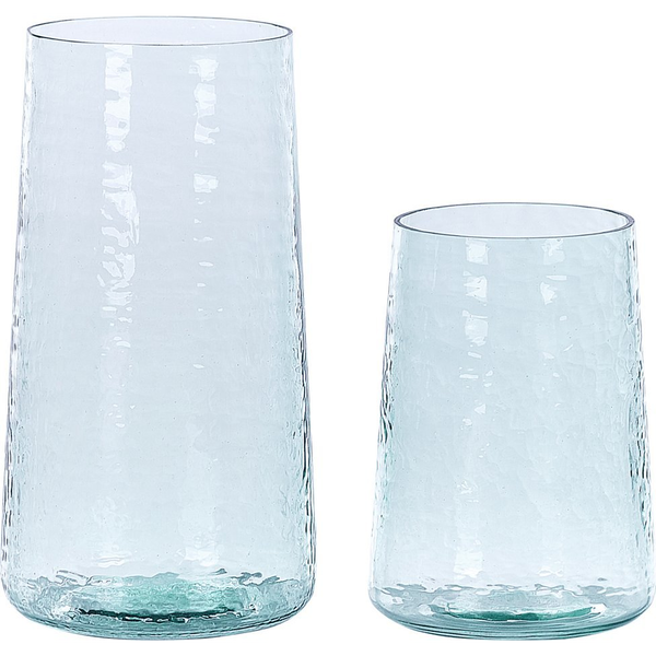 Conjunto De 2 Jarrones De Vidrio Transparente Motivo De Cara Accesorio Decorativo Moderno Interior Kulche