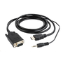 Cablu video Gembird HDMI (T) la VGA (T) + jack 3.5mm (T), 1.8m, rezolutie maxima Full HD la 60Hz, negru, A-HDMI-VGA-03-6
