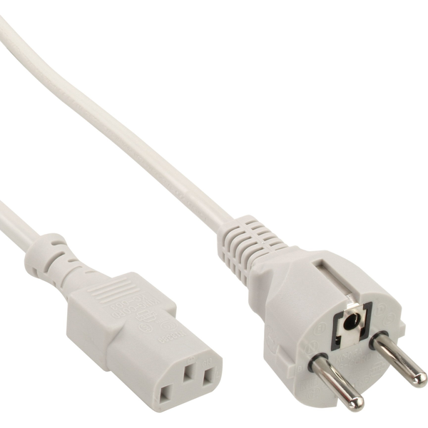 InLine 16647D cavo di alimentazione Grigio 5 m Accoppiatore C13 CEE7/7