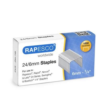 Rapesco 24/6 horganyzott tűzőkapocs (S24607Z3) (S24607Z3)