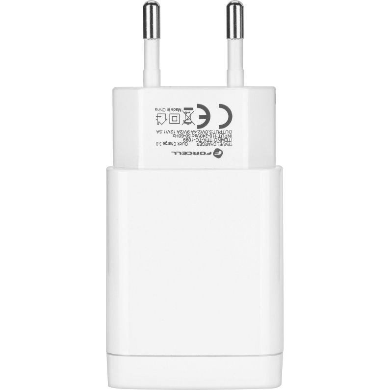 Forcell F-Energy TFK-TC-1099 USB-A töltő adapter, QC3.0, 2,4A, 18W, fehér (41896-uniw)