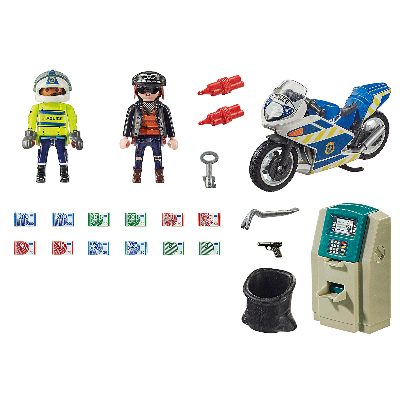 Playmobil Rendőrség: Motor a pénztolvaj nyomában (70572)