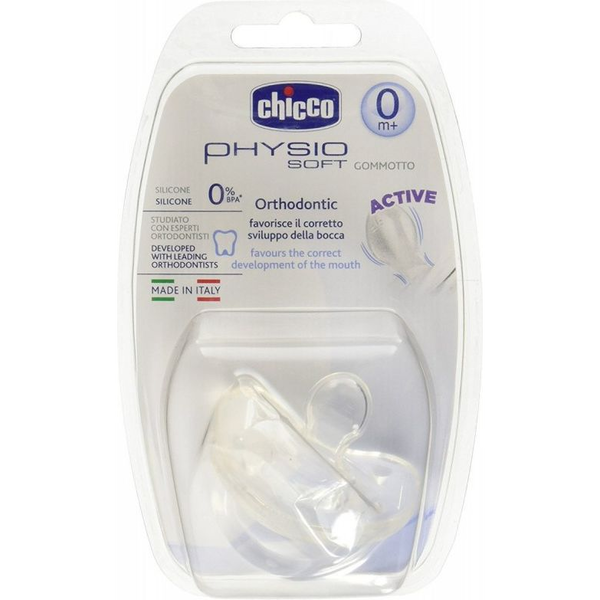 Chicco 105643999 бебешки биберон Бебешки нощен биберон Ортодонтски Силикон Прозрачен