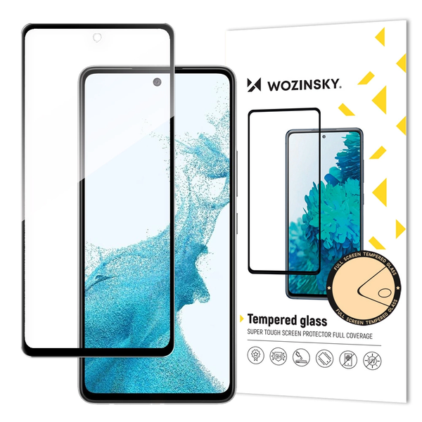 Wozinsky super wytrzymałe szkło hartowane Full Glue na cały ekran z ramką Case Friendly Samsung Galaxy A53 5G czarny 87939