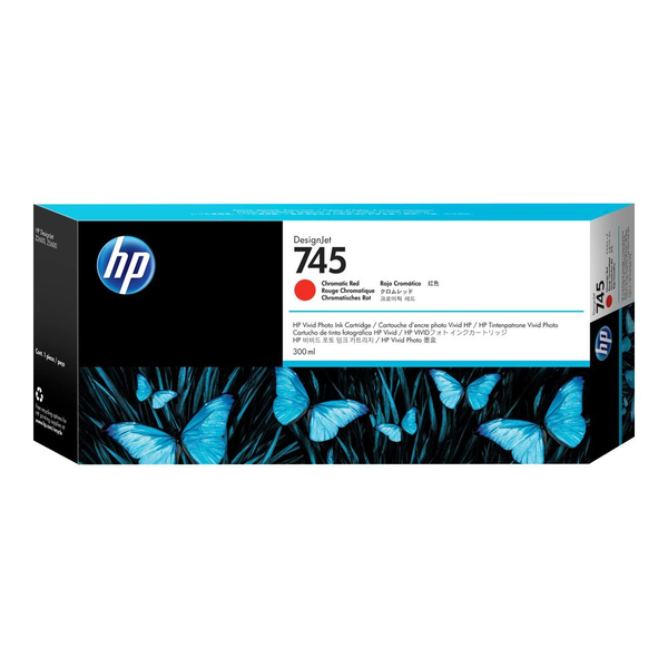 HP 745 300-ml DesignJet Chromatic Red Ink Cartridge inkoustová náplň 1 kusů Originální Vysoká (XL) výtěžnost Chromatická červená