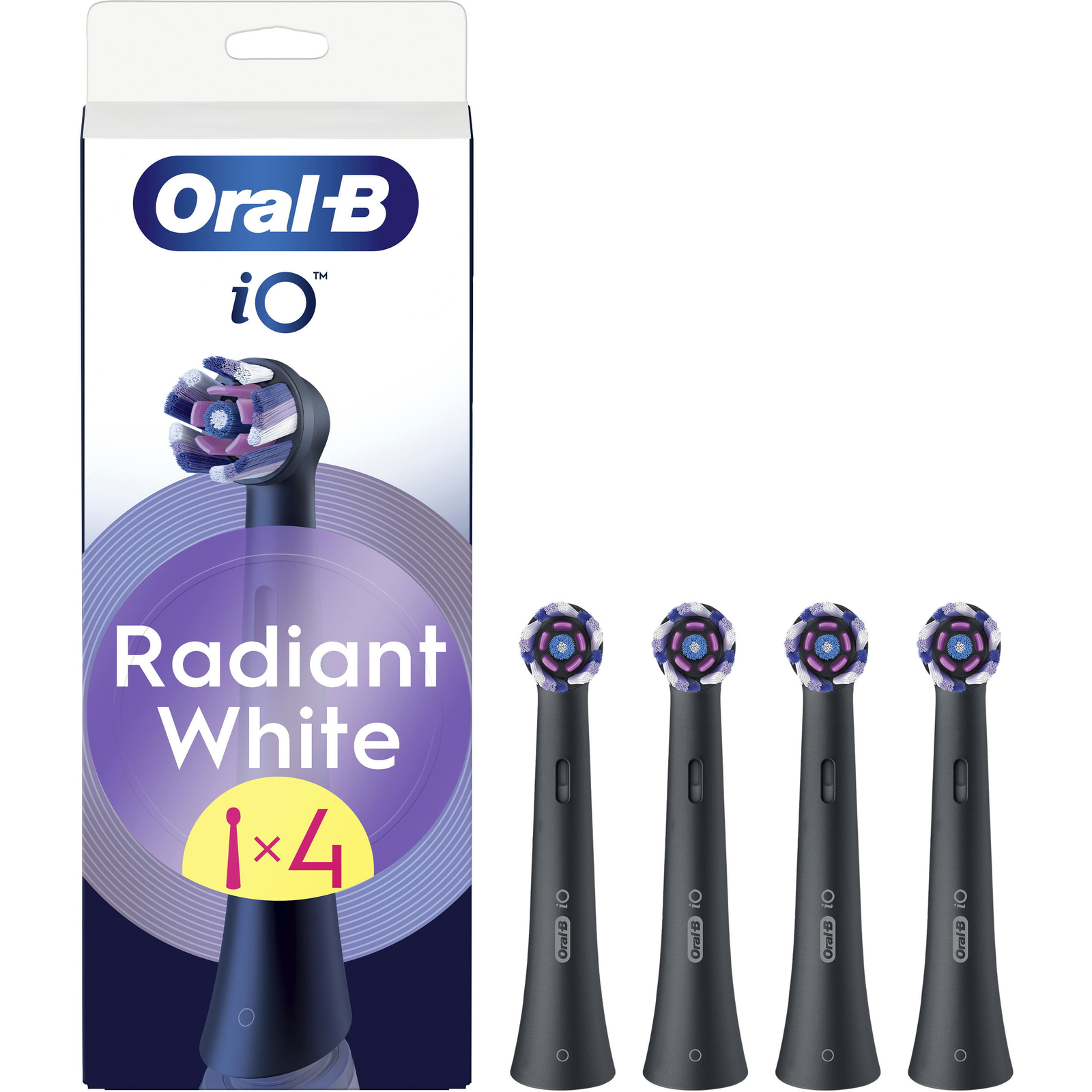 Oral-B iO Radiant White Black, 4 db (8700216199254)