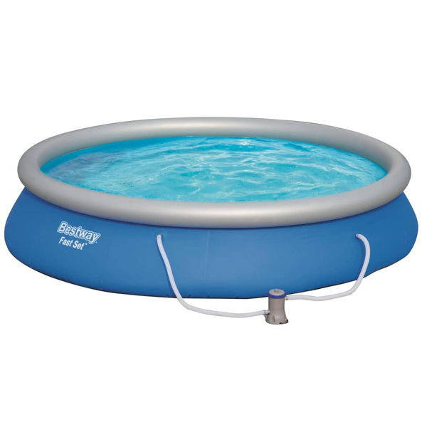 Bestway Fast Set 57313 piscine hors sol Rond 9677 L Gris