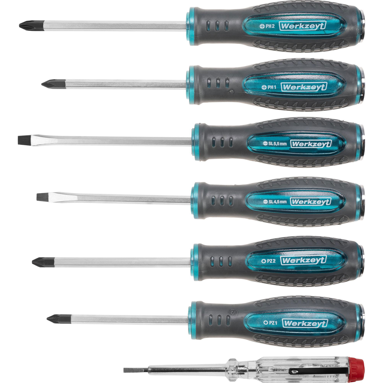 Werkzeyt üthető csavarhúzó készlet + feszültségvizsgáló, 7 részes (ZYT20703)