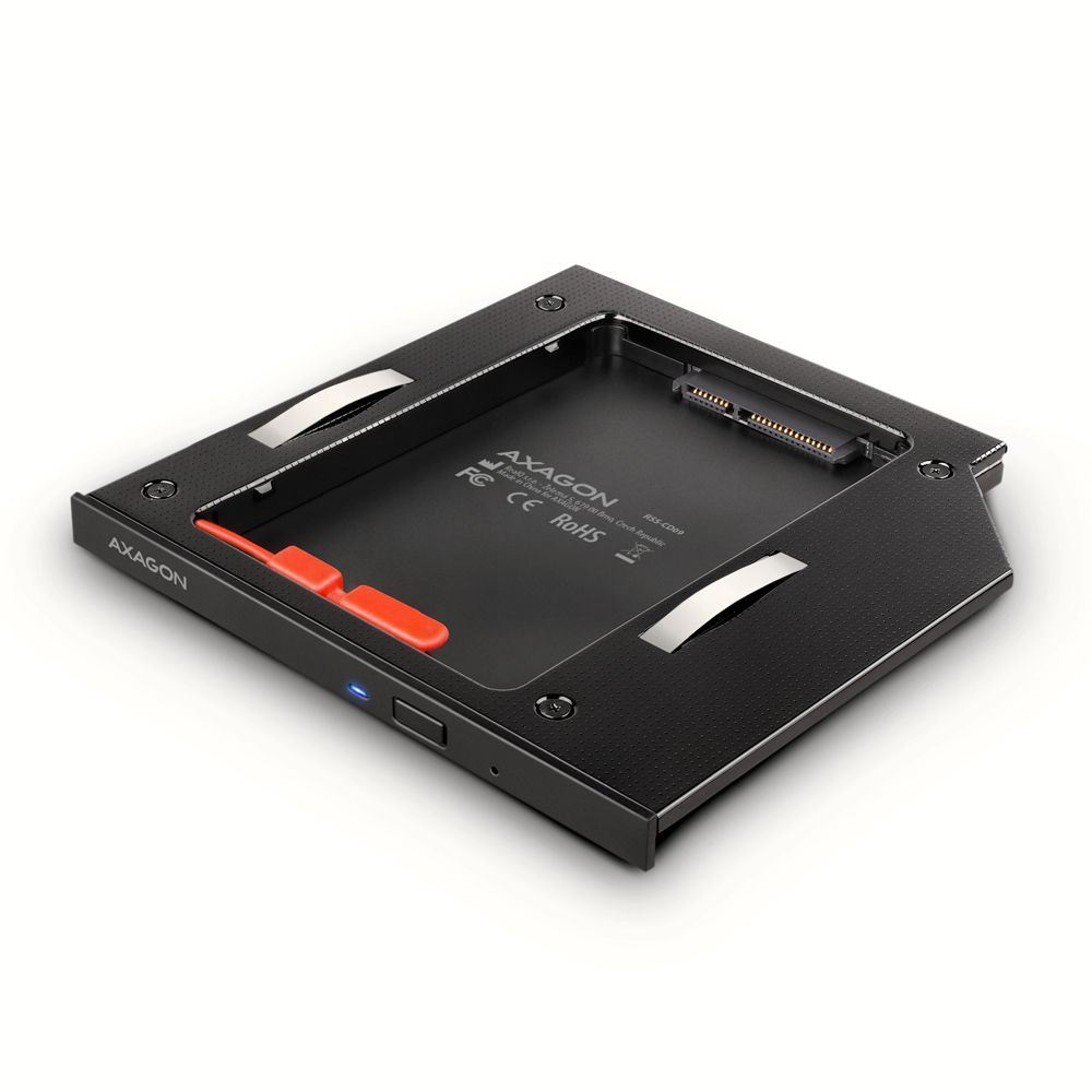 Axagon RSS-CD09 2.5" laptop ODD beépítő adapter fekete (RSS-CD09)