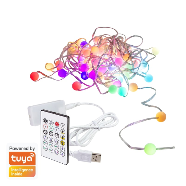LogiLink WiFi Smart Globe FairyString Light, 3m, Tuya compatible