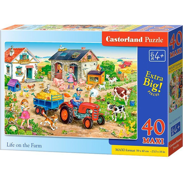 Castorland Life on the Farm 40 MAXI pcs Puzzle 40 pz Cartoni
