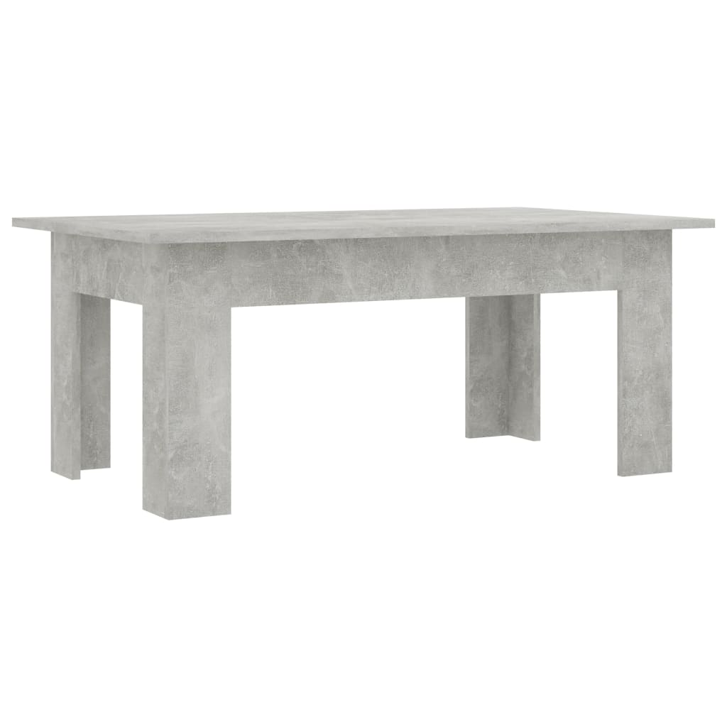 betonszürke forgácslap dohányzóasztal 100 x 60 x 42 cm (801183)