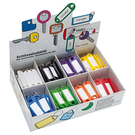 Wedo Kulcscímke display S -akasztóval 8 különböző színben (200 db) (2628034)