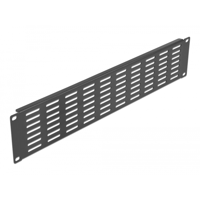 Delock 19 hálózati kabinet panel hosszanti ventillációs nyílásokkal 2U fekete (66680) (66680)