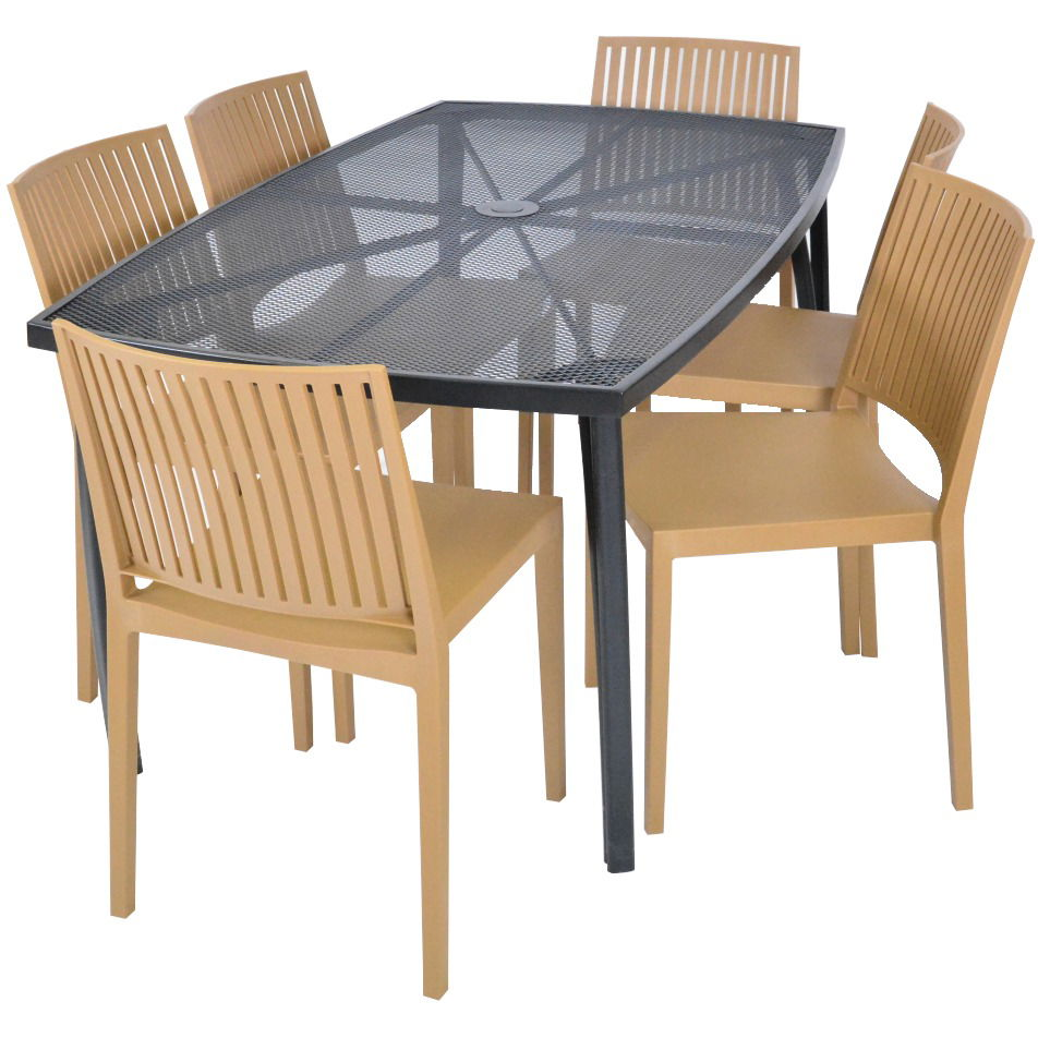 ROJAPLAST ZWMT-24 kerti asztal 1 + 6 kerti szék szett, BARS (N/A)