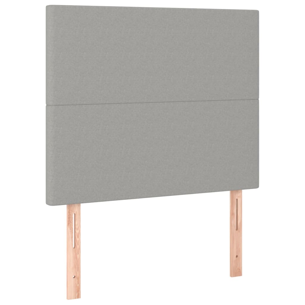 2 db világosszürke szövet fejtámla 90x5x78/88 cm (3116034)