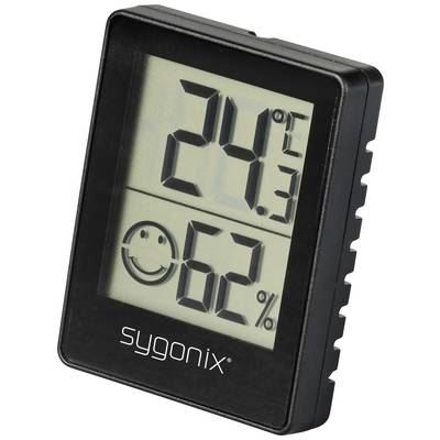 Sygonix hőmérséklet- és páratartalommérő fekete (SY-5268502) (SY-5268502)