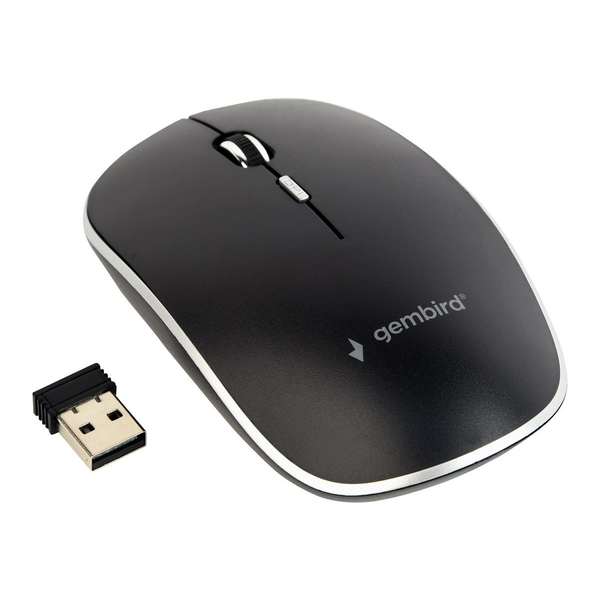 Gembird MUSW-4BS-01 Wireless Optikai Egér Fekete