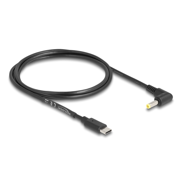 Delock USB Type-C™ Stromkabel zu DC 4,0 x 1,7 mm Stecker gewinkelt 1,5 m