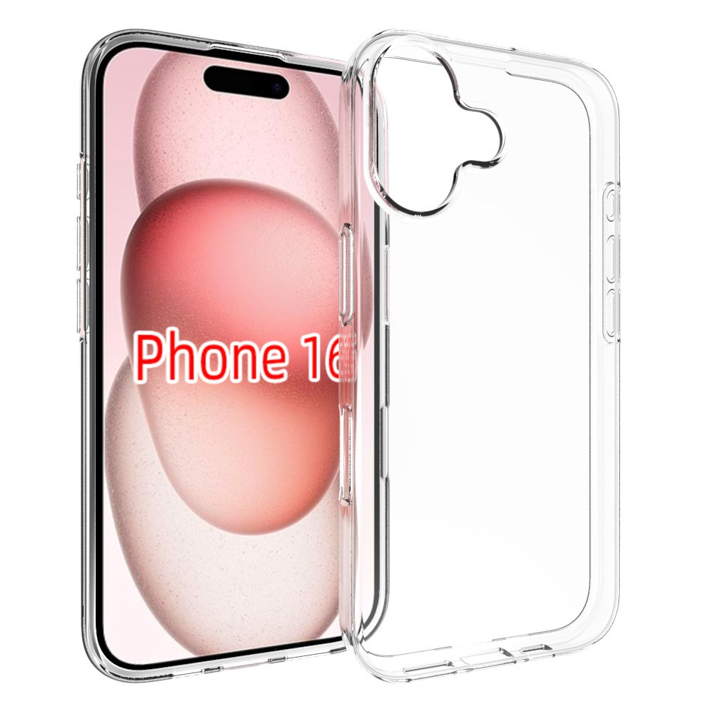 iPhone 16 vékony TPU szilikon hátlap,Átlátszó (TPU-IPH16-TP)