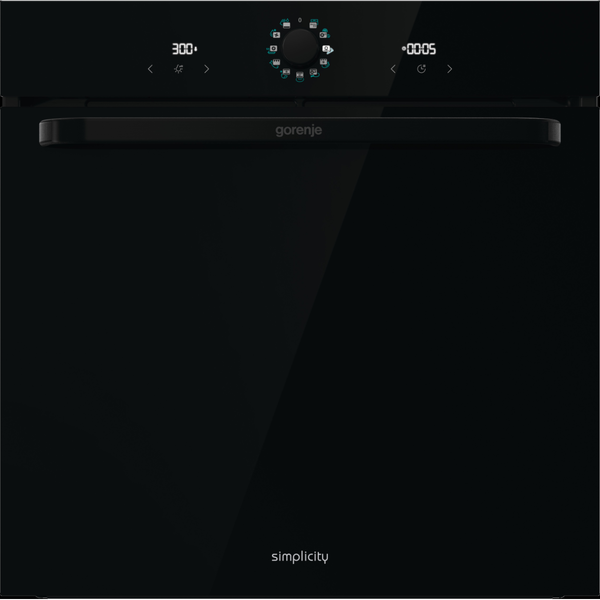 Фурна за вграждане, Gorenje, енергиен клас А, 77 л, 300 °C, черна